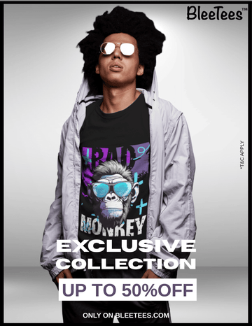Bad Monkey" Graffiti Unisex Oversized T-Shirt